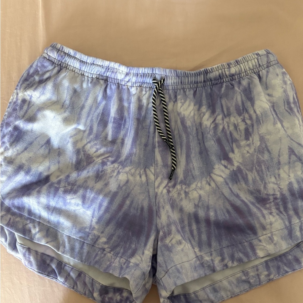Jolyn Clothing Purple Tie-Dye Lounge Shorts